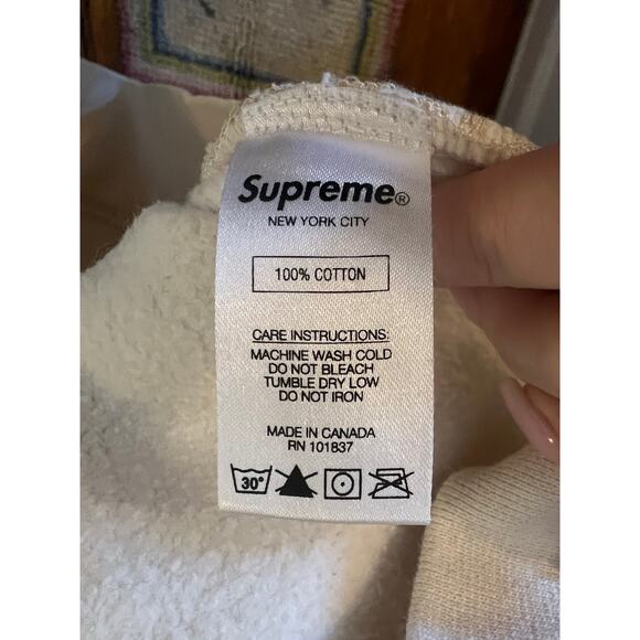 Supreme Small Box Crewneck Natural Size LG - Picture 5 of 11